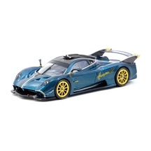 Tarmac Works 1/64 Pagani Huayra R Turquoise Carbon Fiber - Usa Special Edition