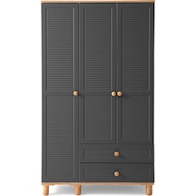 Finike Mdf 3 Kapılı Dolap - Antrasit