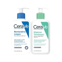 Cerave Kuru ve Çok Kuru Ciltler İçin Nemlendirici Losyon 236 ML + Normal ve Yağlı Ciltler İçin Köpüren Yüz Temizleyici 236 ML