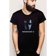 Terminator 3 Rise Of The Machines Baskılı Siyah Erkek Tshirt (530967337)