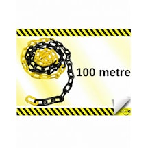 Lorex Plastik Trafik Zinciri 8mm Sarı Siyah 100 Metre