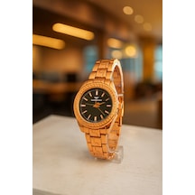 Lüks Minimal Metal Rose Renk Kol Saati Siyah - 731207905 Şeffaf