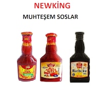 Newking Muhteşem 3 Lu Sos Orjinal Acı Sos . Sarımsaklı Acı Sos . Barbekü Sosu