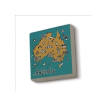 Avustralya Sembolleri Baskılı Taş Magnet 5x5