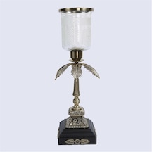 Vitale Metal Cam Şamdan 26 26 75 Cm Çok Renkli