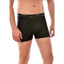 Berrak Erkek 12"Li Çizgili Pamuklu Likralı Boxer 4475 001