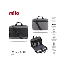Ml-f100 13,14,15.6 Mila Laptop Çantası,,mac Air Uyumlu 2774 Koyu Gri