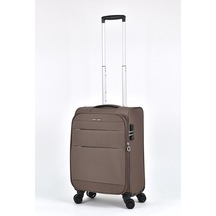 Pierre Cardin Ultra Light Hafif Lüx Kumaş Kabin Boy Valiz Kahverengi Pc4200 Kahverengi