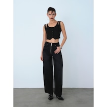 Super Baggy Baggy Fit Kadın Pantolon Denim