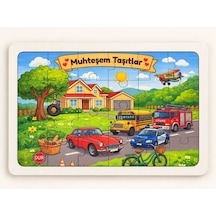 Muhteşem Taşıtlar - 24 Parça Ahşap Puzzle