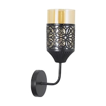Rustik Retro Modern Model Şık Siyah Aplik Papatya Model Balcam