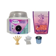 Ekamix Sir Ağda Makinesi + Vivet Granül Pudralı Ağda 1 KG + Cezve