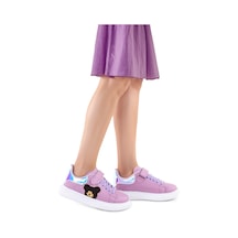 Kiko Kids Artela Cırtlı Kız Çocuk Günlük Spor Ayakkabı Lila - Mor