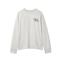 Calvin Klein Ls Premıum Terry Grp, P74 Krem Erkek Sweatshirt