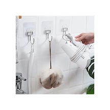 Güçlü Yapışkan Krom Kancalar - Mutfak Ve Banyo İçin 2 Adet 12 Izgara