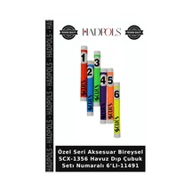 Özel Seri Aksesuar Bireysel Scx-1356 Havuz Dıp Çubuk Setı Numaralı 6 Lı-11491 Çok Renkli