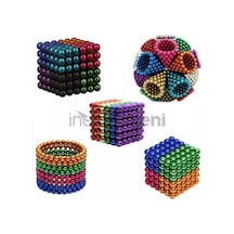 Renkli 216 Mıknatıs Neocube Mıknatıs 5mm Neodyum