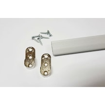 Gardırop Elbise Askı Borusu Alüminyum Dolap Borusu Oval 1 Adet 50 Cm Ve 2 Adet Boru Başlığı Dolap İç