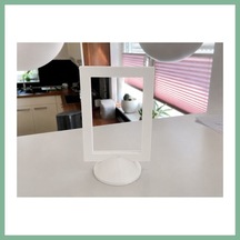 Bşkvirgo 3d Baskı Modern Fotoğraf Çerçevesi - Masaüstü Ve Raf Üstü Dekoratif Resimlik-beyaz Bsk2026