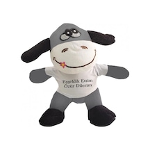 Oyuncak Peluş Eşeklik Ettim Tişörtlü Eşek Siyah