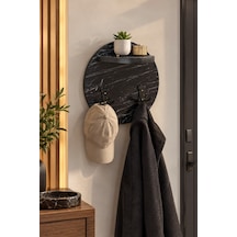 Sulorahome Siyah Duvar Askılığı Ve Mini Raf