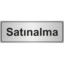 Satınalma Yönlendirme Levhası 7Cmx20Cm Gümüş Renk Metal
