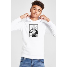 Tshirthane Jujutsu Kaisen Anime Satoru Gojo Lets Get A Little Crazy Beyaz Çocuk 3ip Kapşonlu Sweatshirt 001 Beyaz