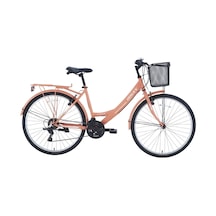 Bisan Lotus Kadın Şehir Bisikleti 44cm V 26 Jant 21 Vites Mercan Beyaz Çok Renkli