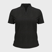 Under Armour Halo Bonded Jacquard Kadın Siyah Polo Yaka Tişört