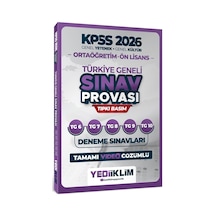 Yediiklim 2026 Kpss Ortaöğretim Ön Lisans Gy-gk Türkiye Geneli Sınav Provası Tıpkı Basım 6-7-8-9-10 Deneme Sınavları Tamamı Video Çözümlü