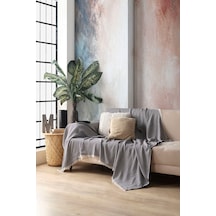 Miracolo Home Kaymaz Tasarımlı Pamuklu Yumuşak Koltuk Kanepe Çekyat 170x210cm Çok Amaçlı Siyah Örtü
