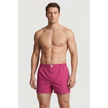 Cacharel Poplin Erkek Boxer 1113/kareli Fuşya