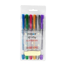 Tr My-king Glitter Gel Jel Kalem, 6'li Set, Renkli Genel