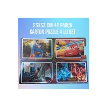 23x33 CM 42 Parça Karton Puzzle 4 Lü Set Erkek Modeller