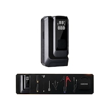 At006 Akü Takviyeli Hava Kompresörü 4'ü 1 Arada Powerbank, Hava Kompresörü, Lcd Ekran, 18.000mah 150psı