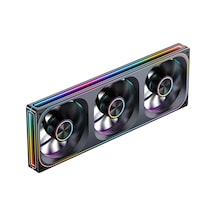 Za-360br Ters Pc Kasa Fanı, Hepsi 3 Bir Arada, 3x120mm 3pin Argb Fanlı Tek Çerçeve Ünitesi, Standart
