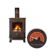 Yuvarlak İşaretçi Soba Termometresi Şömine Bimetalik Termometre