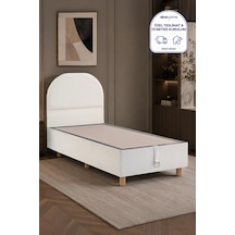 Niron Bohem Düz 120x200 Cm Tek Kişilik Baza Başlık Seti - Sandıklı Modern Takım 120 x 200