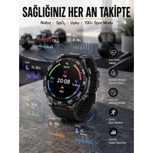 Akıllı Saat 2024 Model Arama Cevaplayan Uyku Ve Sağlık Takibi Siyah