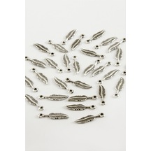 Yaprak - 332 - Tesbih Püskül Aparatı 50 Gram - Ece-umay - Gümüş Rengi