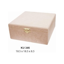 Ahşap Kare Kutu Klipsli 18,5x18,5cm Ku346