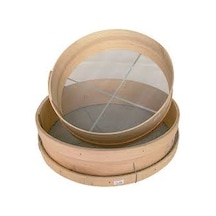 Türkoğlu Kasnaklı Özel Şeritli Elek 33 x 33 CM 8 MM Kahverengi