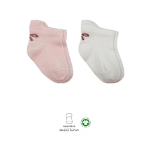 2'li Sneakers Smile Penye Çorap Bs20106 Pembe Ekru Renkli Çok Renkli