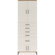 Arges Dolap 2 Raflı 5 Çekmeceli 4 Kapaklı 88x30x243 Çam-aytaşı Atlas Çam