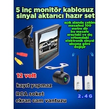 5 İnç Monitör Kablosuz Görüntü Aktarıcı Kit Kelebek Kamera Seti