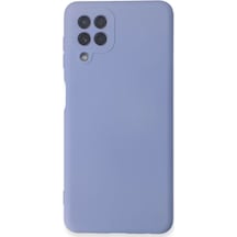 Newface Samsung Galaxy A22 Kılıf Nano İçi Kadife Silikon - Lila