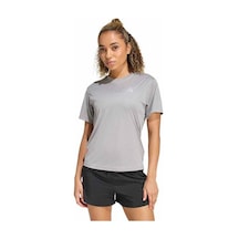 Adidas Running Essentials Kadın Gri Yuvarlak Yaka Tişört Gri