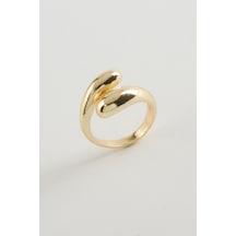 Zenviac456 Oval Metal Yüzük Zenviac45678 Sarı