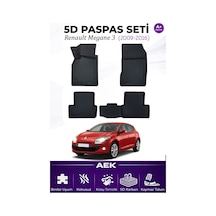 Renault Megane 3 Hb 2009-2015 Araca Özel Havuzlu "karbon" Paspas