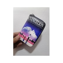 Owlbag Company Owl Bag Neon Genesis Evangelion Desenli Tasarım Suni Deri Cüzdan Çok Renkli